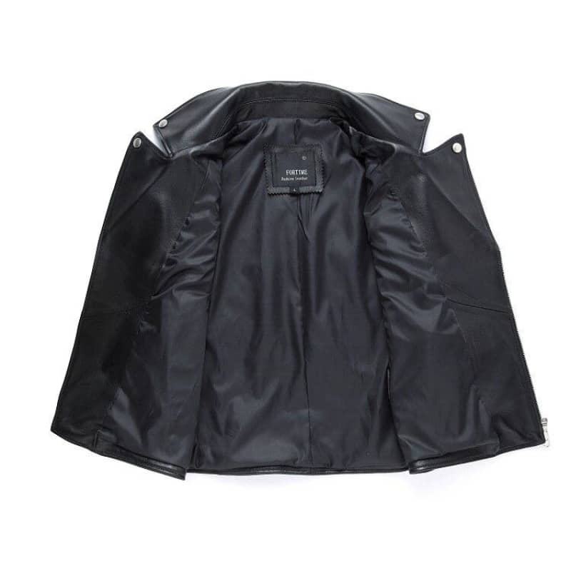 blouson en cuir sans manche femme