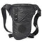 sacoche de cuisse moto noire unisexe en nylon et polyester 600D imperméable avec sangles réglables et fermeture zippée sécurisée