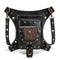sacoche de hanches et jambes unisexe en cuir PU avec motif tête de mort, sangles ajustables, étanche, fermetures zippées sécurisées