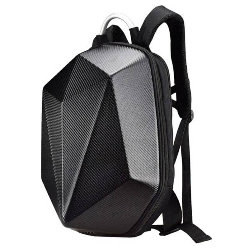 Bagtecs Carbone 30L – Sac à Dos Moto Rigide Et étanche, Noir