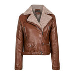 Veste biker femme - Col mouton - Vignette | Boutique biker