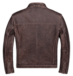Blouson en cuir marron | Boutique biker