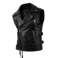 gilet cuir biker