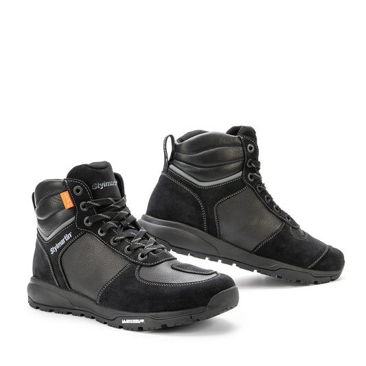 Basket moto Stylmartin Piper WP noire étanche unisexe cuir suède D3O Michelin