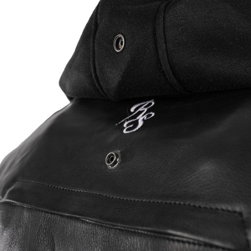 Blouson-cuir-homme-motard-bouton-pression