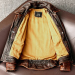 Blouson cuir marron - Taille L et 5XL | Livraison 48h - Vignette | Boutique biker