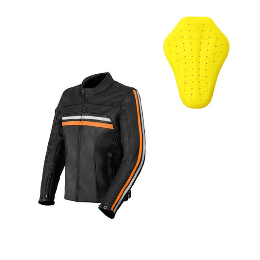 Giacca da motociclista da uomo A - Enfield arancione e beige