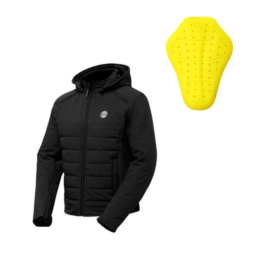 Giacca da motociclista da uomo - Softshell nero