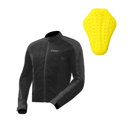 Giacca estiva da moto da uomo - EIGHT Aero nero