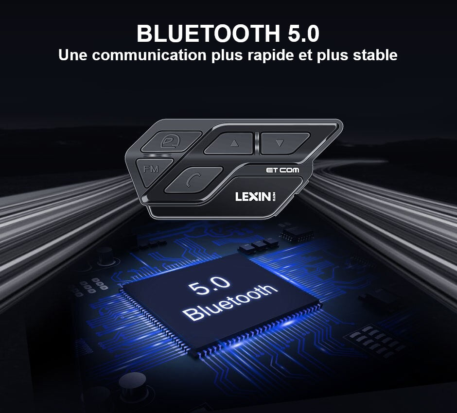 Casque Moto Bluetooth Intégral - Intercom Pour 2 Pilotes, Homologué DOT/ECE, Léger Et Confortable