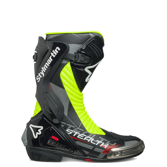 Botte-moto-stylmartin-stealth-evo-air-black-yellow-titane-unite