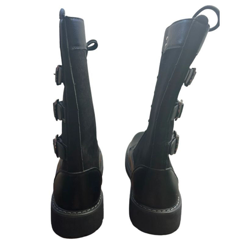 Bottes-de-moto-en-cuir-noir-dos