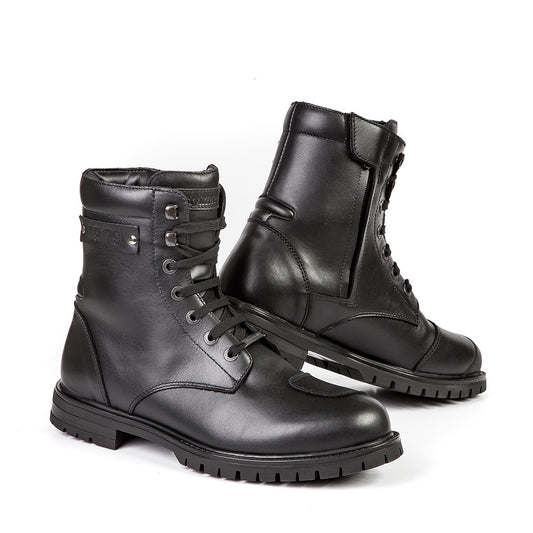 Bottines moto noires stylmartin jack wp cuir imperméable homme femme