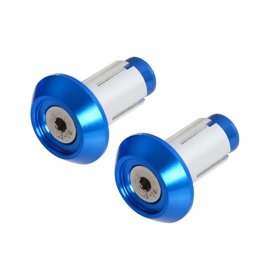 Bouchons de guidon moto aluminium 22mm universels bleu