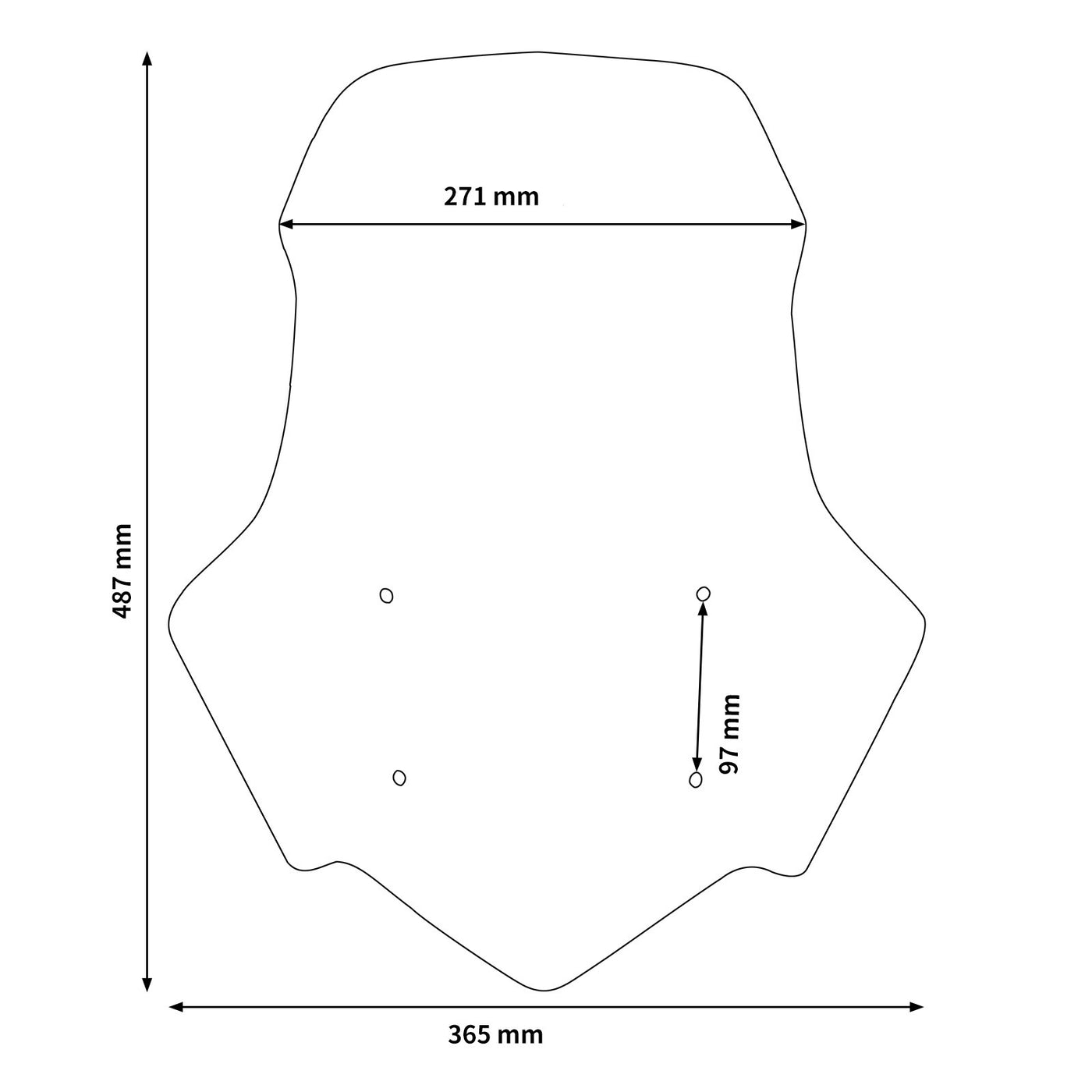 Bulle moto honda dimensions