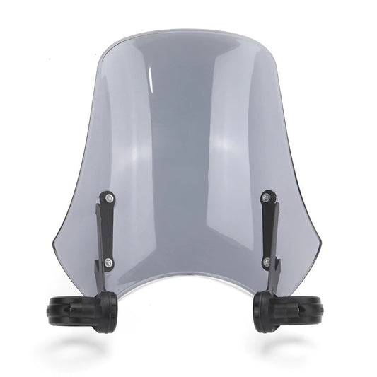 Bulle de moto universelle fumée avec fixation guidon réglable – protection contre le vent