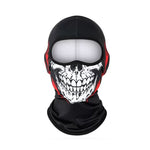 Cagoule moto - Tête de mort blanche rouge - Vignette | Boutique biker