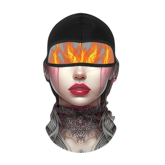 Cagoule moto femme design tatou avec motif artistique et tissu respirant
