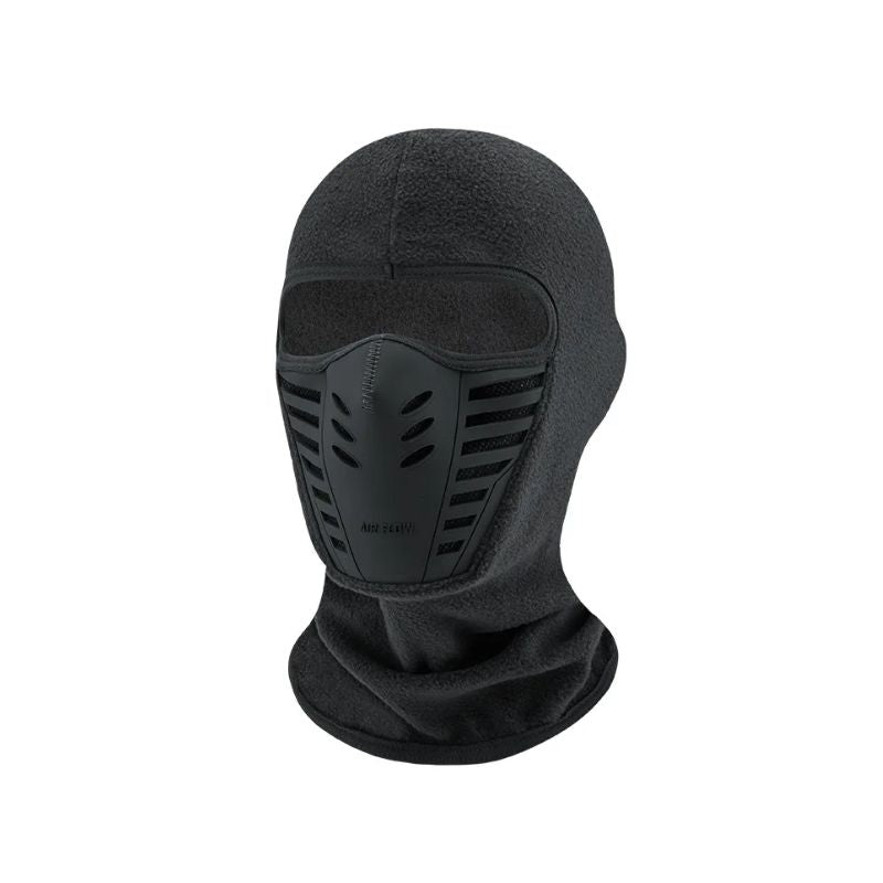 Cagoule moto gris foncé en tissu polaire haute densité