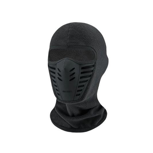 Cagoule moto gris foncé en tissu polaire haute densité