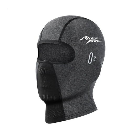 Cagoule moto grise respirante courte avec tissu ventilé et design ergonomique