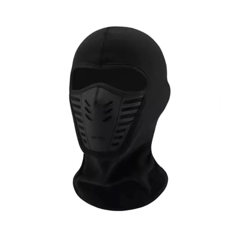 Cagoule moto noire respirante avec masque intégral pour motards urbains
