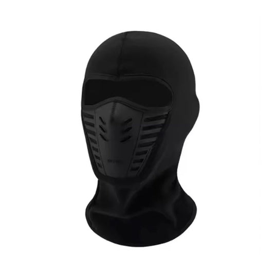 Cagoule moto noire respirante avec masque intégral pour motards urbains