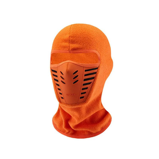 Cagoule moto orange polaire coupe-vent respirante pour motards