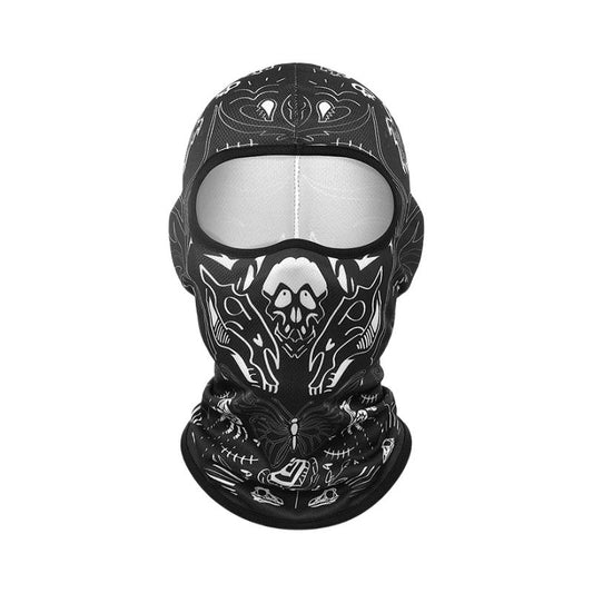 Cagoule moto papillon noire design stylé pour motards urbains
