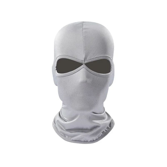 Cagoule moto gris clair en polyester respirant pour motard urbain