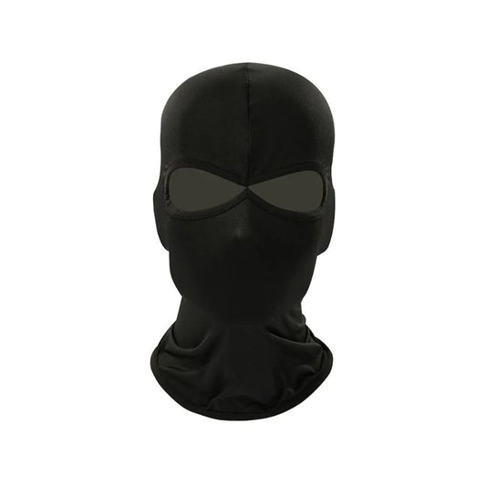 Cagoule moto noire en polyester respirant pour motard