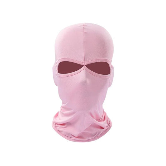Cagoule moto rose en polyester respirant pour motarde