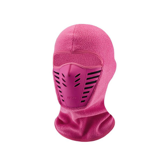 Cagoule moto rose polaire chaude et respirante avec masque anti-vent