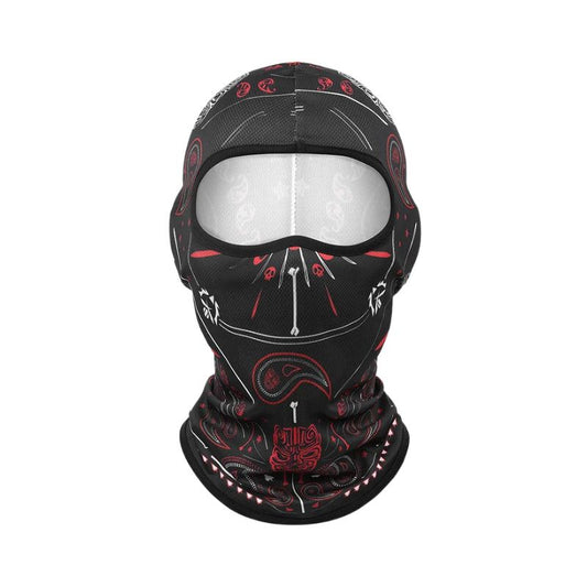 Cagoule moto tribal rouge protection motard touring