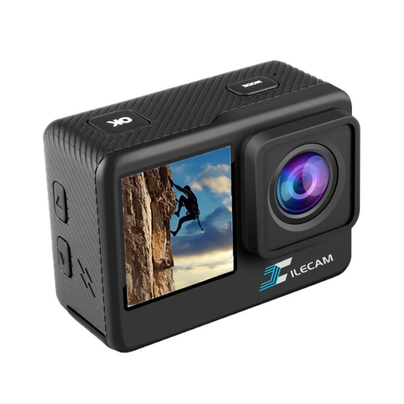 Camera moto pas chère avec double écran et objectif grand angle