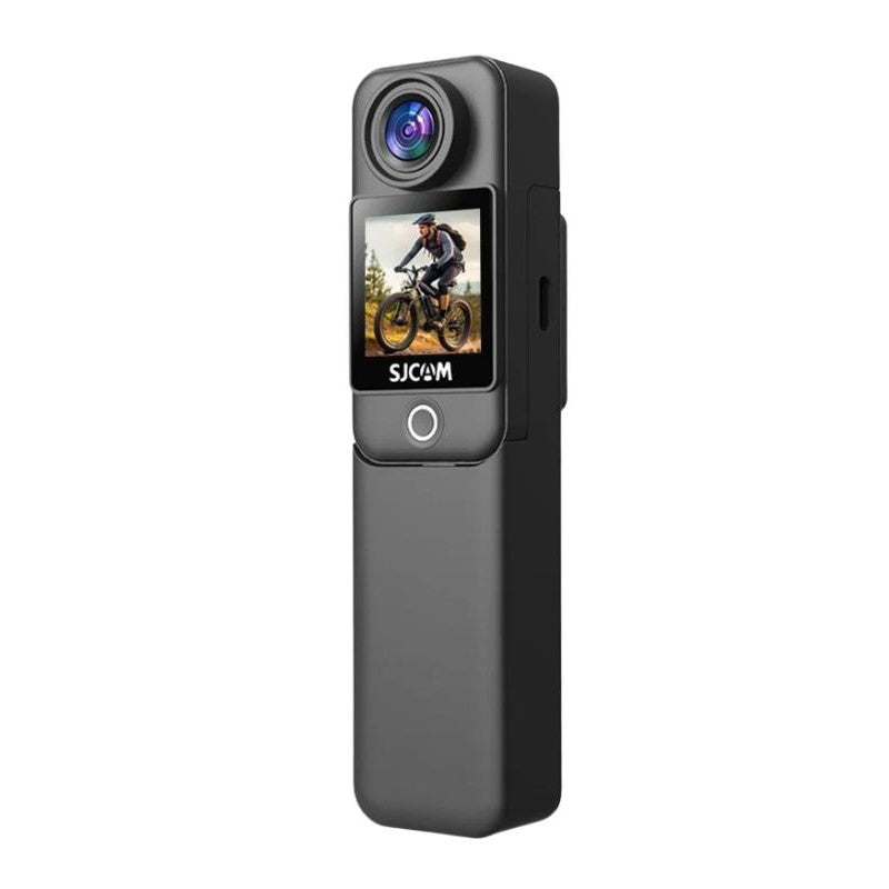 Caméra sport 4K compacte étanche avec écran tactile et stabilisation gyroscopique
