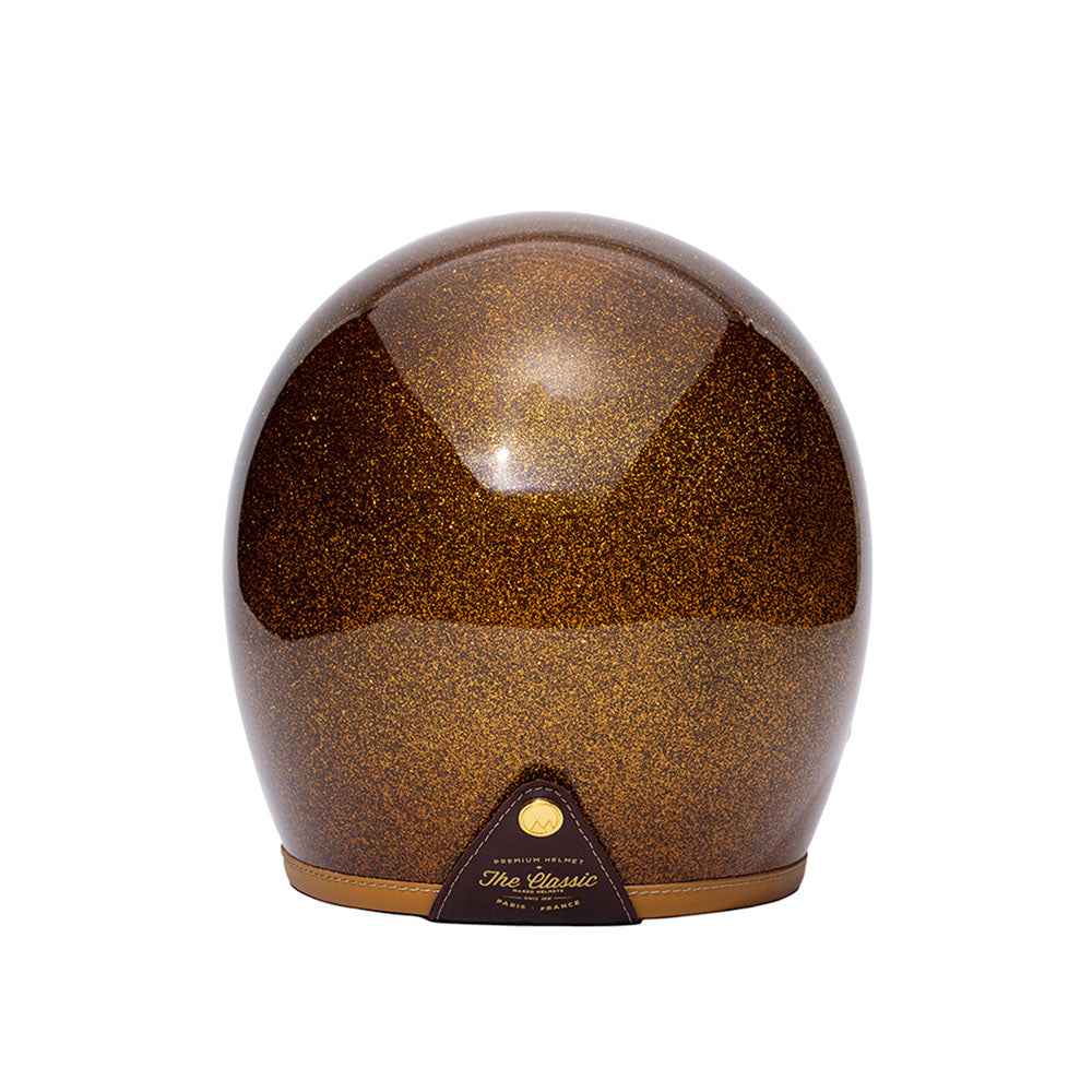 Casque-jet-moto-The-Classic-marron-paillete-Marko-arriere
