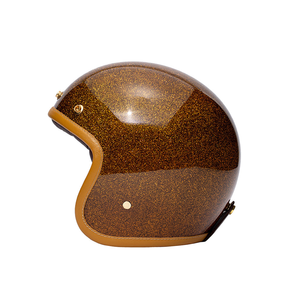 Casque-jet-moto-The-Classic-marron-paillete-Marko-cote