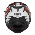 Casque moto Nox™ N304S - Carver Blanc & Rouge - Vignette | Boutique biker