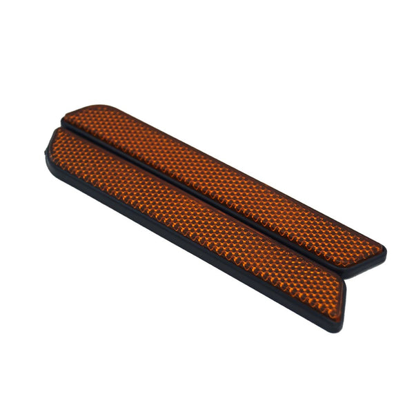 TENGEE Lot de 2 catadioptres arrière de moto, fourche, réflecteurs rectangulaires, jaunes, 96 x 24 mm, pour moto, vélo, scooter multifonction