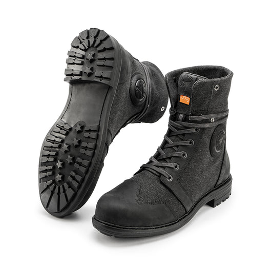 Chaussure-moto-smith-wp-noire-urbaine-homme-femme-paire