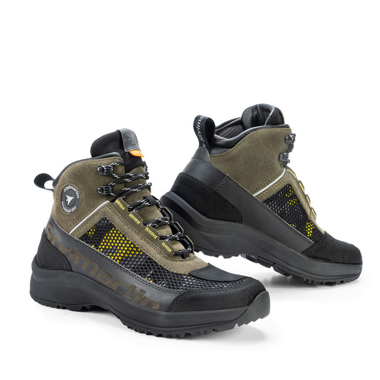 Chaussures moto stylmartin vertigo air vert kaki respirantes d3o homme femme