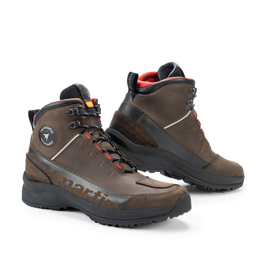 Chaussure moto Stylmartin Vertigo WP Brown cuir pleine fleur unisexe Ride n’Hike