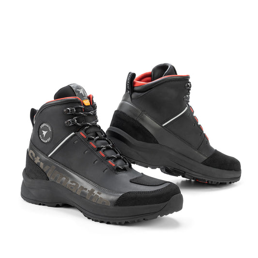 Chaussures moto stylmartin vertigo wp noires cuir randonnée imperméables d3o