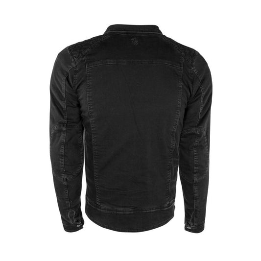 Chemise moto homme kevlar noire denim homologuée CE avec protections coudes et épaules