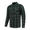 Chemise moto kevlar verte homologuée CE avec protections coudes et épaules