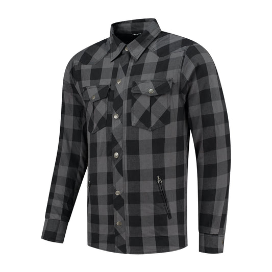 Chemise moto kevlar homologuée CE flanelle à carreaux homme protection urbaine