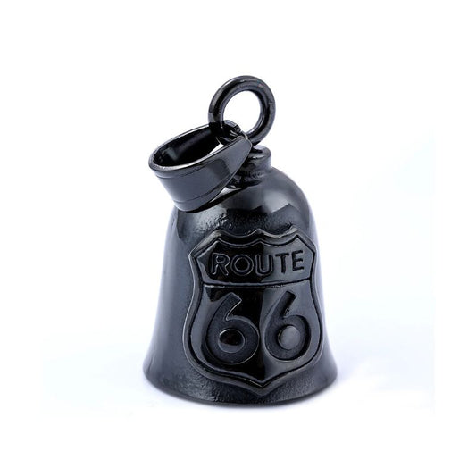 Clochette-guardian-bell-route-66-porte-bonheur-moto-noir