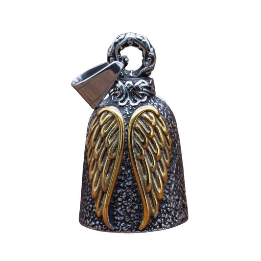 Clochette-moto-ange-dore-argente-porte-bonheur-biker-dore
