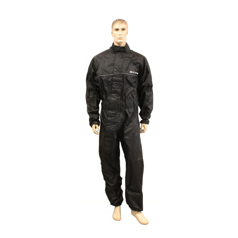 Combinaison pluie moto 100% étanche polyester PVC noire